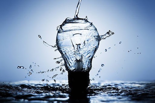 Cellscale Light bulb made of water splashes with an idea about Sponge Material
